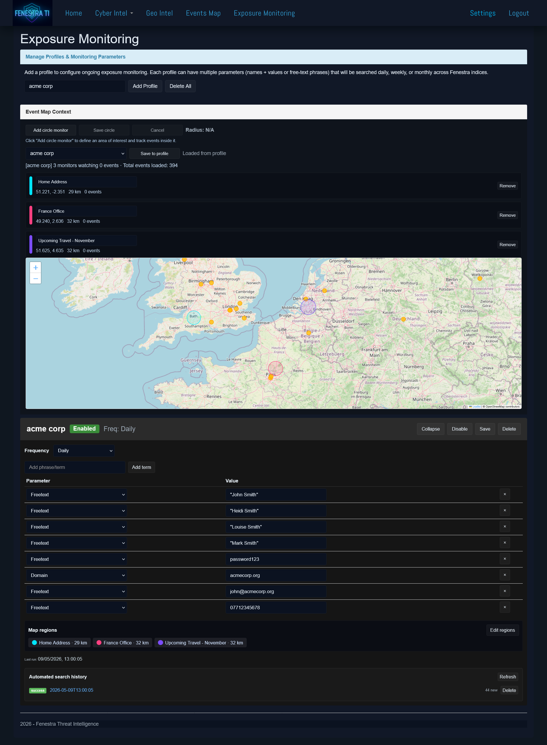 Exposure Monitoring